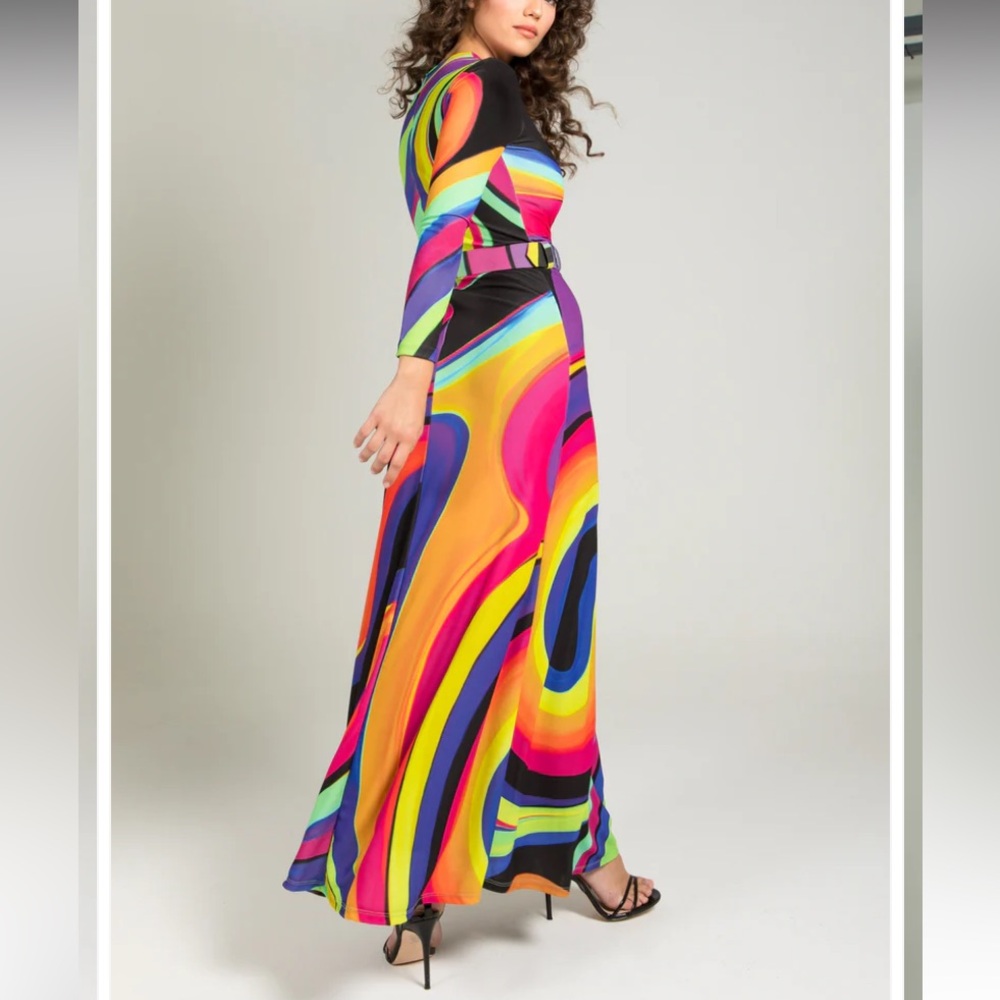 Maria Escote Psychedelic gown, long dress - Picture 5 of 9